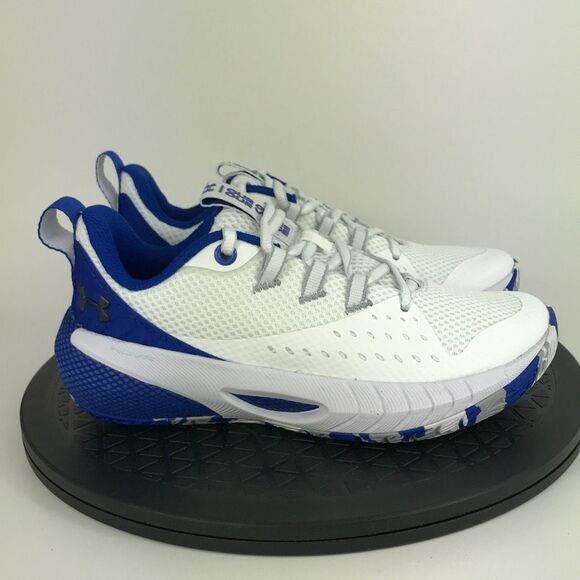 Under Armour HOVR Ascent White/Blue Basketball Shoes 3025680-104 Womens Size 5.5 - Picture 4 of 11